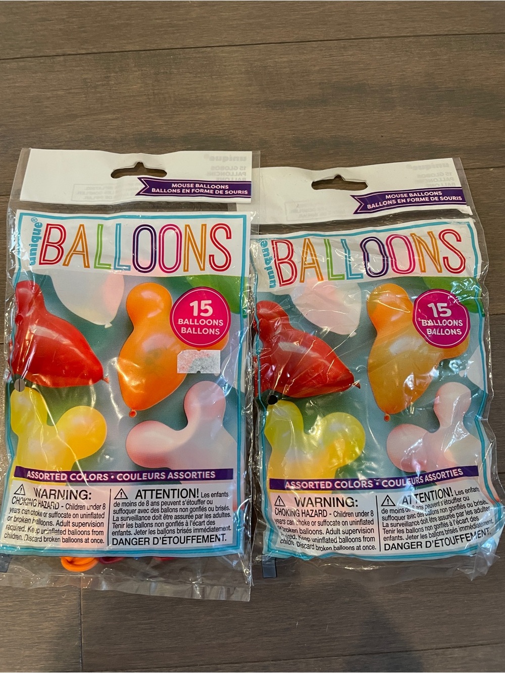 Assorted Mouse-Shaped Balloons